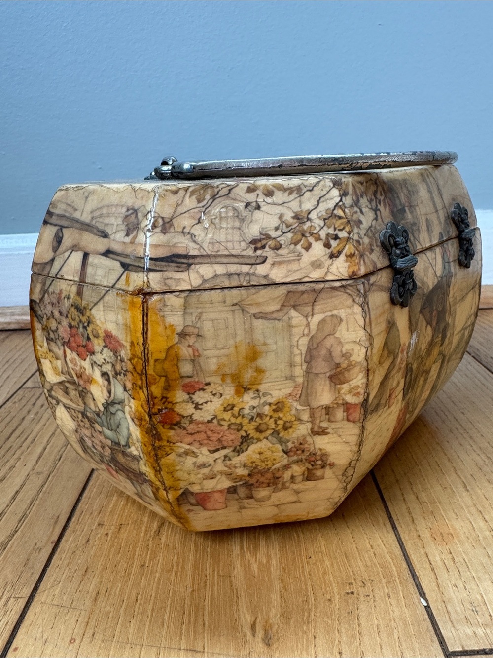 Anton Peick 1970’s Vintage circus Decorative Wood Box flawed - Picture 9 of 13